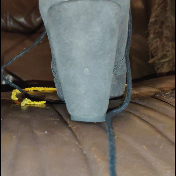 Black, lace up, wedge heeled boots - Picture 5 of 5